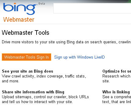 Webmaster+tools+yahoo