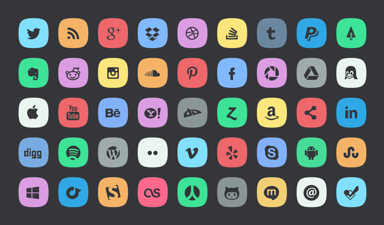 the biggest social icons list  100  free icon  u0026 button