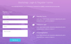 Login + Register Forms in One Page