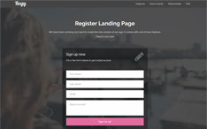 Regy - Register Landing Page