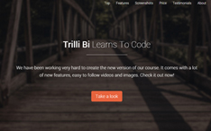 Trilli Bi - Fullscreen Landing Page