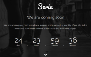 Seria - Bootstrap Coming Soon Template