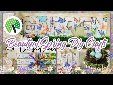 3 Beautiful Spring Crafts using Dollar Tree Supplies: Easy DIY Home ...