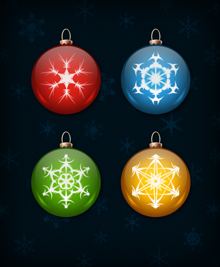 4 Free Editable Christmas Balls