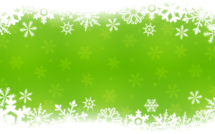 Green Snowflakes Christmas Background