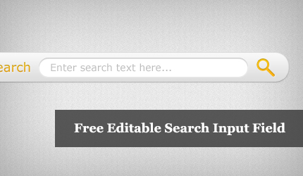 Free Editable Search Input Field