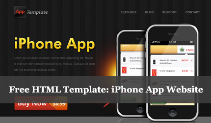 iPhone App HTML Template