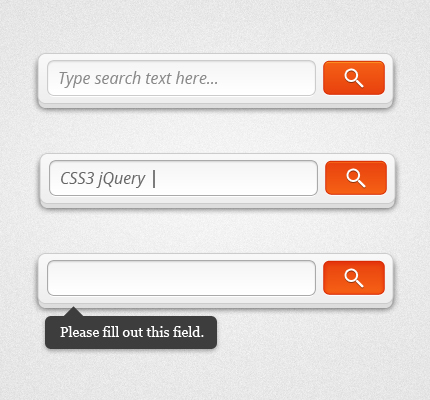 Clean Search Form, CSS3/jQuery + PSD