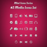 Mini Icons Series: #2 Media Icons Set