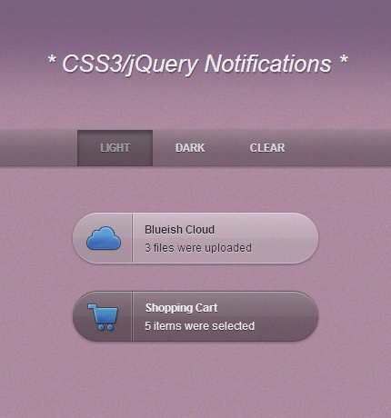 CSS3 Rounded Transparent Notifications
