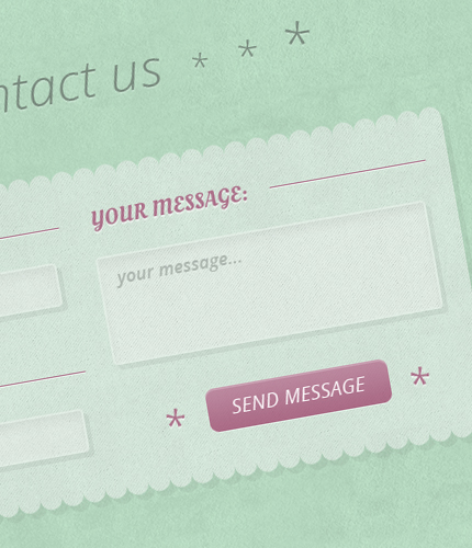 Green Contact Form, PSD