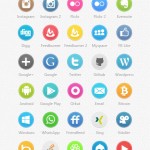Circle Social Icons Set #2: 35 (More) Social Media Icons in PSD & PNG