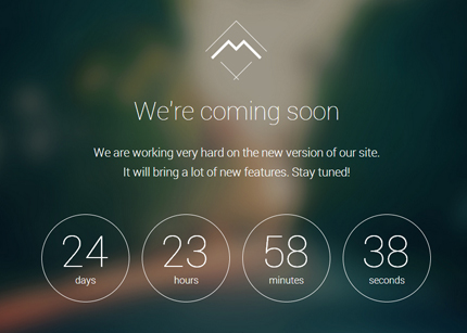 Premium Template Mira - Bootstrap Coming Soon Landing Page