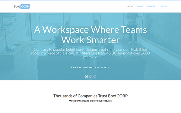 BootCORP: One-Page Bootstrap Template
