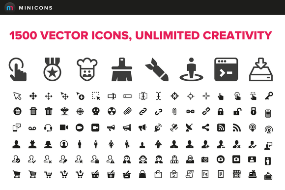 Minicons - 1500 Vector Icons