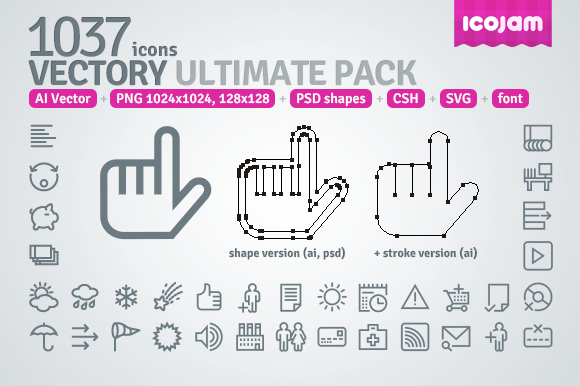Vectory Ultimate Pack - 1037 icons