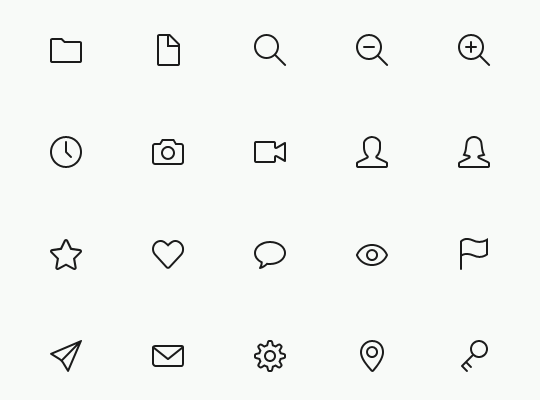 160 Simple Line Icons Free Webfont