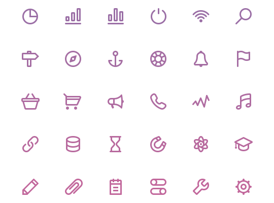 Justicons, 140 Free Stroke Icons PSD