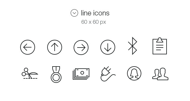 Tab Bar Icons iOS 7 Vol 5, Free Line Icons - PSD, EPS, AI