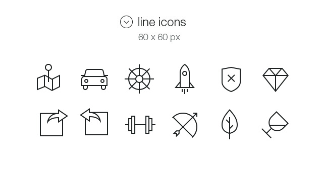 Tab Bar Icons iOS 7 Vol 6, Free Line Icons - PSD, EPS, AI