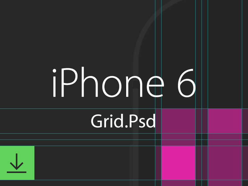iPhone 6 Grid Free PSD