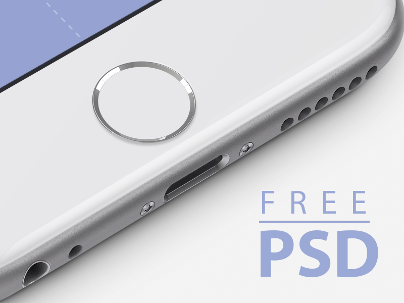 Free iPhone 6, 4.7-inch Mockup PSD