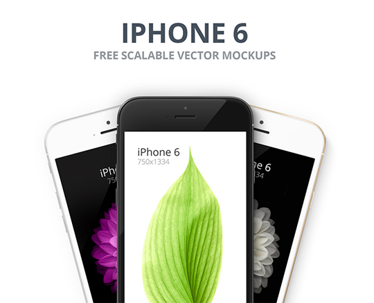 iPhone 6 Free Scalable Vector Mockups