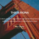 Free Template Riona – One Page Business Bootstrap Theme