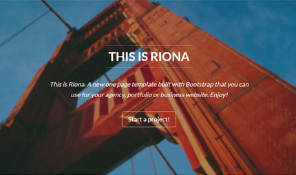 Free Template Riona - One Page Business Bootstrap Theme
