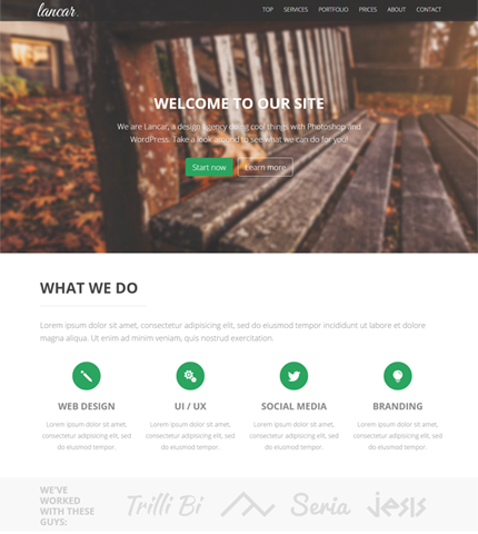 Free Template Lancar - Bootstrap One-Page Agency/Portfolio Template