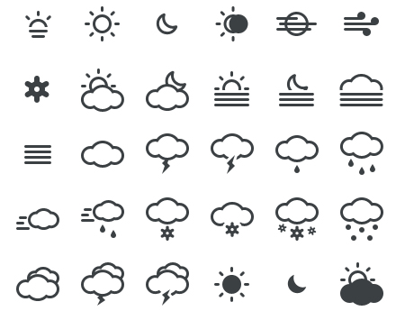 Meteocons - Bootstrap Weather Font Icons