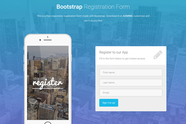 Bootstrap Registration Form 2