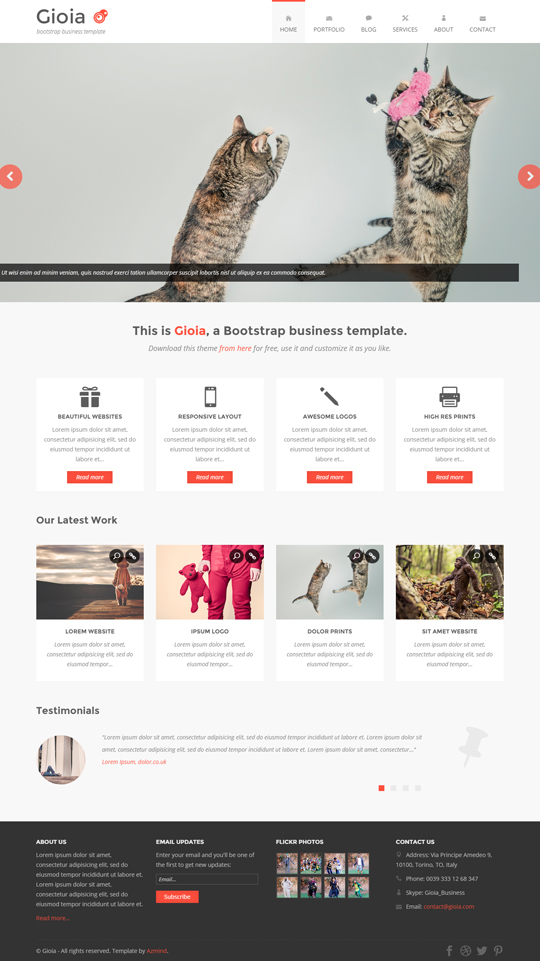 Free Template Gioia - Bootstrap Business Theme