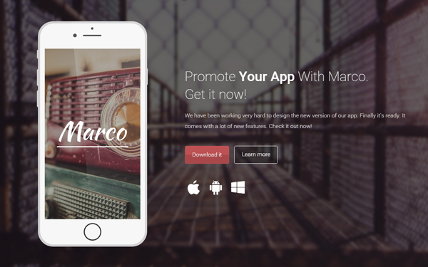 Marco - Bootstrap iPhone App Template