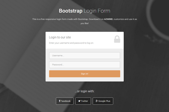 Bootstrap Login Form 2