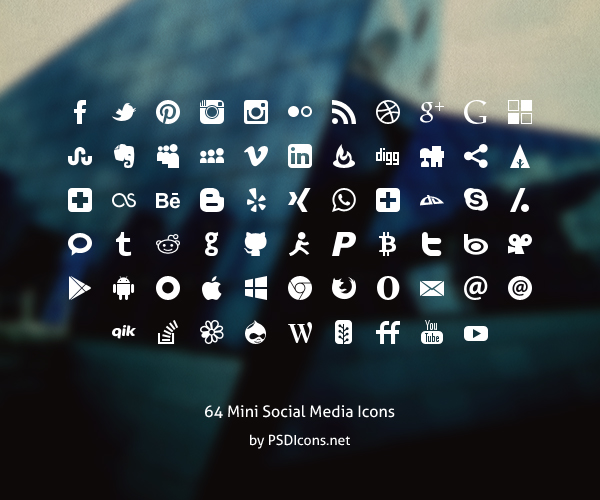 Mini Social Icons Set