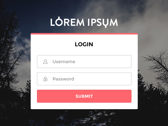 Login Form HTML Freebie