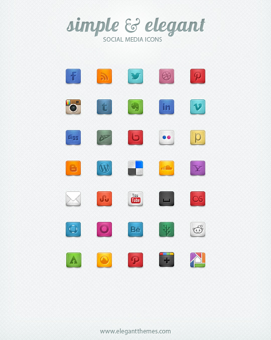 Beautiful and Free Social Media Icons