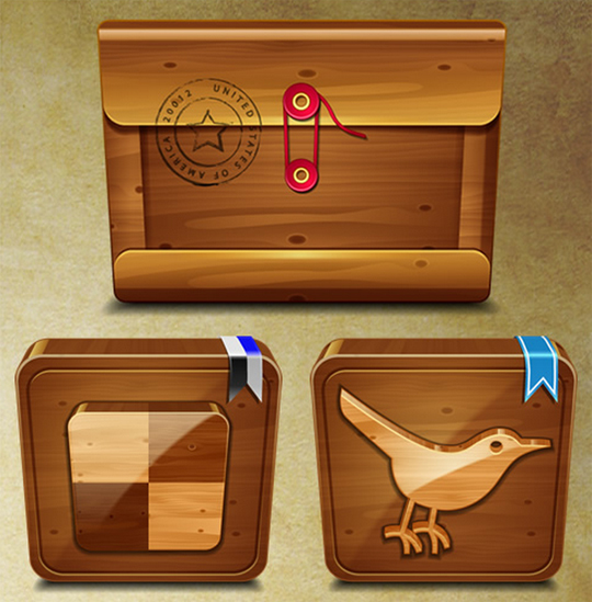 Wooden Social Icons