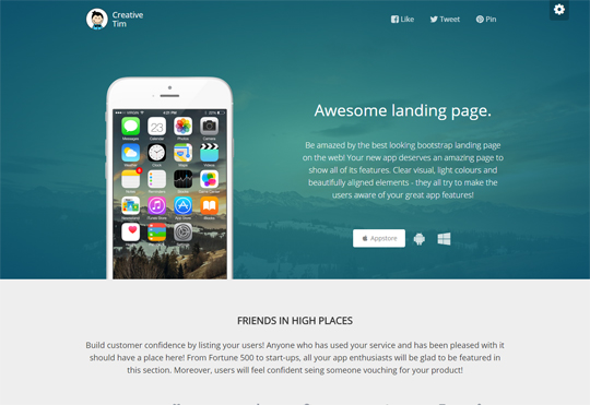 Awesome - Free App Landing Page