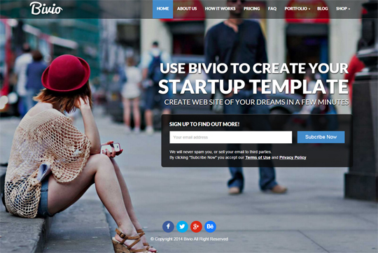 Bivio - Premium WordPress Landing Page Theme