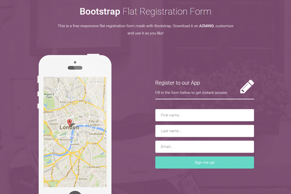 Bootstrap Flat Registration Form 2