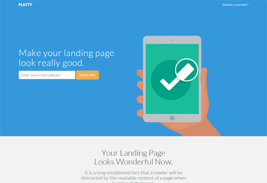 Flatty - Free Landing Page