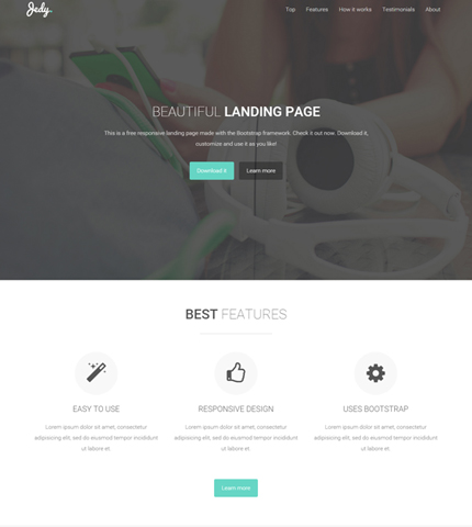 Free Template Jedy - Bootstrap Landing Page
