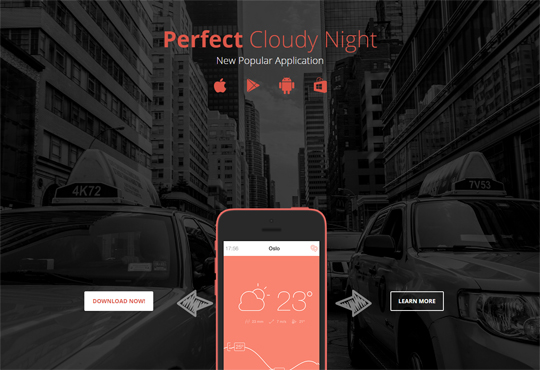 SevenApp - Mobile App Landing Page