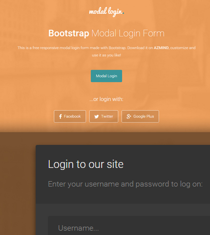 Bootstrap Modal Login Forms: 2 Free Templates