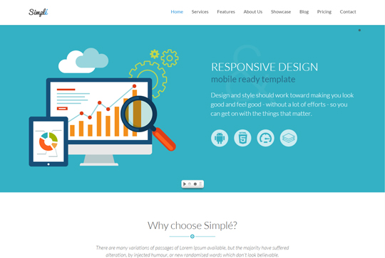 Simple - One Page Bootstrap WordPress Theme