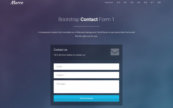 Marco Bootstrap Contact Forms