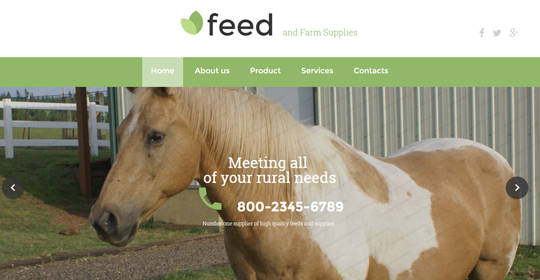 Feed and Farm Supplies - Bootstrap Template
