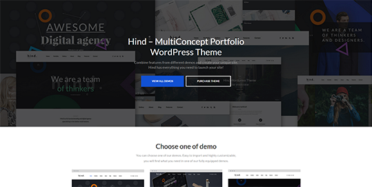 Hind - Multi Concept Portfolio WordPress Theme
